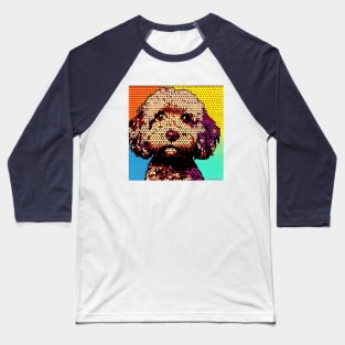 Poodle Cross  Pop Art Baseball T-Shirt